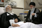 در یکی از بیمارستانهای تهران انجام شد عیادت رهبر انقلاب اسلامی از حضرت آیت الله مکارم شیرازی